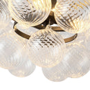 Six Light Chandelier<br /><span style="color:#4AB0CE;">Entrega: 4-10 dias en USA</span><br /><span style="color:#4AB0CE;font-size:60%;">PREGUNTE POR ENTREGA EN PANAMA</span><br />Collection: Faye<br />Finish: Matte Black/Clear Ribbed Glass