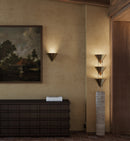 Three Light Floor Lamp<br /><span style="color:#4AB0CE;">Entrega: 4-10 dias en USA</span><br /><span style="color:#4AB0CE;font-size:60%;">PREGUNTE POR ENTREGA EN PANAMA</span><br />Collection: Versus<br />Finish: Patina Brass