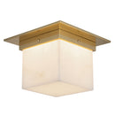 One Light Flush Mount<br /><span style="color:#4AB0CE;">Entrega: 4-10 dias en USA</span><br /><span style="color:#4AB0CE;font-size:60%;">PREGUNTE POR ENTREGA EN PANAMA</span><br />Collection: Mineral<br />Finish: Patina Brass/Alabaster
