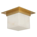 One Light Flush Mount<br /><span style="color:#4AB0CE;">Entrega: 4-10 dias en USA</span><br /><span style="color:#4AB0CE;font-size:60%;">PREGUNTE POR ENTREGA EN PANAMA</span><br />Collection: Mineral<br />Finish: Patina Brass/Alabaster