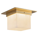 One Light Flush Mount<br /><span style="color:#4AB0CE;">Entrega: 4-10 dias en USA</span><br /><span style="color:#4AB0CE;font-size:60%;">PREGUNTE POR ENTREGA EN PANAMA</span><br />Collection: Mineral<br />Finish: Patina Brass/Alabaster