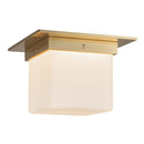 Alora - FM356085PTBOP - One Light Flush Mount - Mineral - Patina Brass/Opal Glass