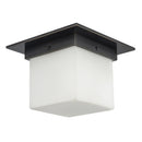 One Light Flush Mount<br /><span style="color:#4AB0CE;">Entrega: 4-10 dias en USA</span><br /><span style="color:#4AB0CE;font-size:60%;">PREGUNTE POR ENTREGA EN PANAMA</span><br />Collection: Mineral<br />Finish: Urban Bronze/Matte Opal Glass