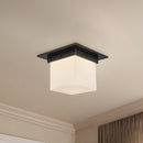 One Light Flush Mount<br /><span style="color:#4AB0CE;">Entrega: 4-10 dias en USA</span><br /><span style="color:#4AB0CE;font-size:60%;">PREGUNTE POR ENTREGA EN PANAMA</span><br />Collection: Mineral<br />Finish: Urban Bronze/Matte Opal Glass