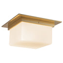 Two Light Flush Mount<br /><span style="color:#4AB0CE;">Entrega: 1-2 semanas en USA</span><br /><span style="color:#4AB0CE;font-size:60%;">PREGUNTE POR ENTREGA EN PANAMA</span><br />Collection: Mineral<br />Finish: Patina Brass/Opal Glass