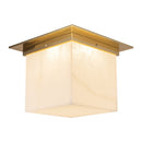 One Light Flush Mount<br /><span style="color:#4AB0CE;">Entrega: 4-10 dias en USA</span><br /><span style="color:#4AB0CE;font-size:60%;">PREGUNTE POR ENTREGA EN PANAMA</span><br />Collection: Mineral<br />Finish: Patina Brass/Alabaster