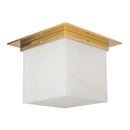 One Light Flush Mount<br /><span style="color:#4AB0CE;">Entrega: 4-10 dias en USA</span><br /><span style="color:#4AB0CE;font-size:60%;">PREGUNTE POR ENTREGA EN PANAMA</span><br />Collection: Mineral<br />Finish: Patina Brass/Alabaster
