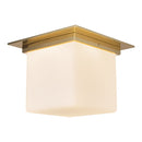 One Light Flush Mount<br /><span style="color:#4AB0CE;">Entrega: 4-10 dias en USA</span><br /><span style="color:#4AB0CE;font-size:60%;">PREGUNTE POR ENTREGA EN PANAMA</span><br />Collection: Mineral<br />Finish: Patina Brass/Opal Glass