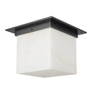 One Light Flush Mount<br /><span style="color:#4AB0CE;">Entrega: 4-10 dias en USA</span><br /><span style="color:#4AB0CE;font-size:60%;">PREGUNTE POR ENTREGA EN PANAMA</span><br />Collection: Mineral<br />Finish: Urban Bronze/Alabaster