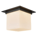 One Light Flush Mount<br /><span style="color:#4AB0CE;">Entrega: 4-10 dias en USA</span><br /><span style="color:#4AB0CE;font-size:60%;">PREGUNTE POR ENTREGA EN PANAMA</span><br />Collection: Mineral<br />Finish: Urban Bronze/Matte Opal Glass
