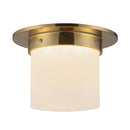 One Light Flush Mount<br /><span style="color:#4AB0CE;">Entrega: 6-7 semanas en USA</span><br /><span style="color:#4AB0CE;font-size:60%;">PREGUNTE POR ENTREGA EN PANAMA</span><br />Collection: Mineral<br />Finish: Patina Brass/Alabaster