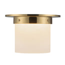 One Light Flush Mount<br /><span style="color:#4AB0CE;">Entrega: 6-7 semanas en USA</span><br /><span style="color:#4AB0CE;font-size:60%;">PREGUNTE POR ENTREGA EN PANAMA</span><br />Collection: Mineral<br />Finish: Patina Brass/Alabaster
