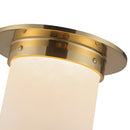 One Light Flush Mount<br /><span style="color:#4AB0CE;">Entrega: 6-7 semanas en USA</span><br /><span style="color:#4AB0CE;font-size:60%;">PREGUNTE POR ENTREGA EN PANAMA</span><br />Collection: Mineral<br />Finish: Patina Brass/Alabaster