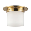 Alora - FM360085PTBAR - One Light Flush Mount - Mineral - Patina Brass/Alabaster