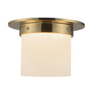 One Light Flush Mount<br /><span style="color:#4AB0CE;">Entrega: 6-7 semanas en USA</span><br /><span style="color:#4AB0CE;font-size:60%;">PREGUNTE POR ENTREGA EN PANAMA</span><br />Collection: Mineral<br />Finish: Patina Brass/Alabaster