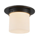 One Light Flush Mount<br /><span style="color:#4AB0CE;">Entrega: 1-2 semanas en USA</span><br /><span style="color:#4AB0CE;font-size:60%;">PREGUNTE POR ENTREGA EN PANAMA</span><br />Collection: Mineral<br />Finish: Urban Bronze/Matte Opal Glass