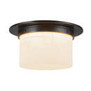 Two Light Flush Mount<br /><span style="color:#4AB0CE;">Entrega: 3-4 semanas en USA</span><br /><span style="color:#4AB0CE;font-size:60%;">PREGUNTE POR ENTREGA EN PANAMA</span><br />Collection: Mineral<br />Finish: Urban Bronze/Alabaster