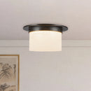 Two Light Flush Mount<br /><span style="color:#4AB0CE;">Entrega: 3-4 semanas en USA</span><br /><span style="color:#4AB0CE;font-size:60%;">PREGUNTE POR ENTREGA EN PANAMA</span><br />Collection: Mineral<br />Finish: Urban Bronze/Alabaster