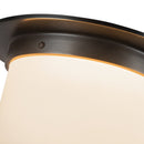 Two Light Flush Mount<br /><span style="color:#4AB0CE;">Entrega: 3-4 semanas en USA</span><br /><span style="color:#4AB0CE;font-size:60%;">PREGUNTE POR ENTREGA EN PANAMA</span><br />Collection: Mineral<br />Finish: Urban Bronze/Matte Opal Glass