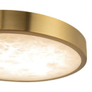 LED Flush Mount<br /><span style="color:#4AB0CE;">Entrega: 4-10 dias en USA</span><br /><span style="color:#4AB0CE;font-size:60%;">PREGUNTE POR ENTREGA EN PANAMA</span><br />Collection: Evelyn<br />Finish: Brushed Gold/Alabaster