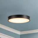 Alora - FM653007MBAR - LED Flush Mount - Evelyn - Matte Black/Alabaster