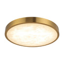 LED Flush Mount<br /><span style="color:#4AB0CE;">Entrega: 4-10 dias en USA</span><br /><span style="color:#4AB0CE;font-size:60%;">PREGUNTE POR ENTREGA EN PANAMA</span><br />Collection: Evelyn<br />Finish: Brushed Gold/Alabaster