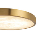 LED Flush Mount<br /><span style="color:#4AB0CE;">Entrega: 4-10 dias en USA</span><br /><span style="color:#4AB0CE;font-size:60%;">PREGUNTE POR ENTREGA EN PANAMA</span><br />Collection: Evelyn<br />Finish: Brushed Gold/Alabaster