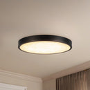 Alora - FM653009MBAR - LED Flush Mount - Evelyn - Matte Black/Alabaster