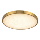 LED Flush Mount<br /><span style="color:#4AB0CE;">Entrega: 4-10 dias en USA</span><br /><span style="color:#4AB0CE;font-size:60%;">PREGUNTE POR ENTREGA EN PANAMA</span><br />Collection: Evelyn<br />Finish: Brushed Gold/Alabaster