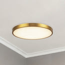 Alora - FM653012BGAR - LED Flush Mount - Evelyn - Brushed Gold/Alabaster