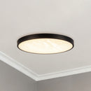 Alora - FM653012MBAR - LED Flush Mount - Evelyn - Matte Black/Alabaster