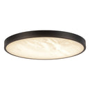 Alora - FM653012MBAR - LED Flush Mount - Evelyn - Matte Black/Alabaster