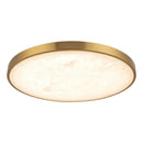 LED Flush Mount<br /><span style="color:#4AB0CE;">Entrega: 4-10 dias en USA</span><br /><span style="color:#4AB0CE;font-size:60%;">PREGUNTE POR ENTREGA EN PANAMA</span><br />Collection: Evelyn<br />Finish: Brushed Gold/Alabaster
