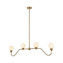 Four Light Linear Pendant<br /><span style="color:#4AB0CE;">Entrega: 1-2 semanas en USA</span><br /><span style="color:#4AB0CE;font-size:60%;">PREGUNTE POR ENTREGA EN PANAMA</span><br />Collection: Beckett<br />Finish: Brushed Gold