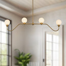 Alora - LP408148BG - Four Light Linear Pendant - Beckett - Brushed Gold