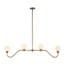 Four Light Linear Pendant<br /><span style="color:#4AB0CE;">Entrega: 1-2 semanas en USA</span><br /><span style="color:#4AB0CE;font-size:60%;">PREGUNTE POR ENTREGA EN PANAMA</span><br />Collection: Beckett<br />Finish: Brushed Gold