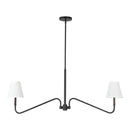 Two Light Linear Pendant<br /><span style="color:#4AB0CE;">Entrega: 3-4 semanas en USA</span><br /><span style="color:#4AB0CE;font-size:60%;">PREGUNTE POR ENTREGA EN PANAMA</span><br />Collection: Sloan<br />Finish: Matte Black/White Linen