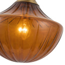 Three Light Pendant<br /><span style="color:#4AB0CE;">Entrega: 4-10 dias en USA</span><br /><span style="color:#4AB0CE;font-size:60%;">PREGUNTE POR ENTREGA EN PANAMA</span><br />Collection: Farrah<br />Finish: Brushed Gold/Amber