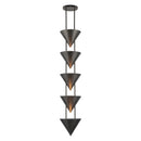Alora - PD341548STA - Five Light Pendant - Versus - Aged Steel