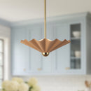 Alora - PD354016PEC - LED Pendant - Furrow - Peach