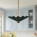 Alora - PD354016PGN - LED Pendant - Furrow - Pine Green