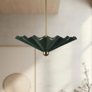 Alora - PD354125PGN - LED Pendant - Furrow - Pine Green