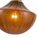 One Light Pendant<br /><span style="color:#4AB0CE;">Entrega: 4-10 dias en USA</span><br /><span style="color:#4AB0CE;font-size:60%;">PREGUNTE POR ENTREGA EN PANAMA</span><br />Collection: Farrah<br />Finish: Brushed Gold/Amber