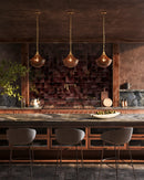 Alora - PD651012BGAM - One Light Pendant - Farrah - Brushed Gold/Amber