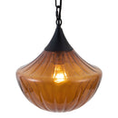 One Light Pendant<br /><span style="color:#4AB0CE;">Entrega: 4-10 dias en USA</span><br /><span style="color:#4AB0CE;font-size:60%;">PREGUNTE POR ENTREGA EN PANAMA</span><br />Collection: Farrah<br />Finish: Matte Black/Amber