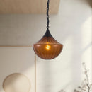 Alora - PD651012MBAM - One Light Pendant - Farrah - Matte Black/Amber