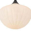 One Light Pendant<br /><span style="color:#4AB0CE;">Entrega: 4-10 dias en USA</span><br /><span style="color:#4AB0CE;font-size:60%;">PREGUNTE POR ENTREGA EN PANAMA</span><br />Collection: Farrah<br />Finish: Matte Black/Glossy Ribbed Opal Glass