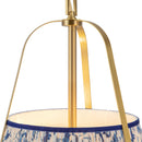 Two Light Pendant<br /><span style="color:#4AB0CE;">Entrega: 3-4 semanas en USA</span><br /><span style="color:#4AB0CE;font-size:60%;">PREGUNTE POR ENTREGA EN PANAMA</span><br />Collection: Scout<br />Finish: Brushed Gold/Blue Linen