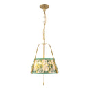 Two Light Pendant<br /><span style="color:#4AB0CE;">Entrega: 3-4 semanas en USA</span><br /><span style="color:#4AB0CE;font-size:60%;">PREGUNTE POR ENTREGA EN PANAMA</span><br />Collection: Scout<br />Finish: Brushed Gold/Green Linen