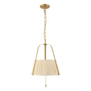 Two Light Pendant<br /><span style="color:#4AB0CE;">Entrega: 3-4 semanas en USA</span><br /><span style="color:#4AB0CE;font-size:60%;">PREGUNTE POR ENTREGA EN PANAMA</span><br />Collection: Scout<br />Finish: Brushed Gold/White Linen